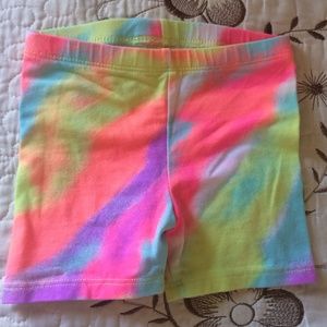 Tie dye shorts.